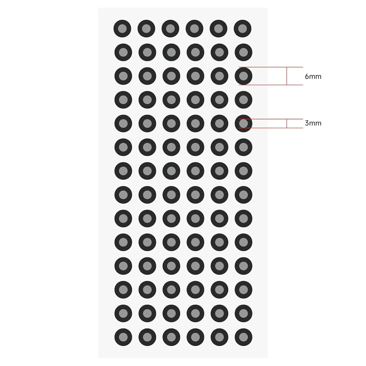 Official 3D Scanning Dots - 3.0mm Tracking Reference Points, 5 Sheets 420 Dots