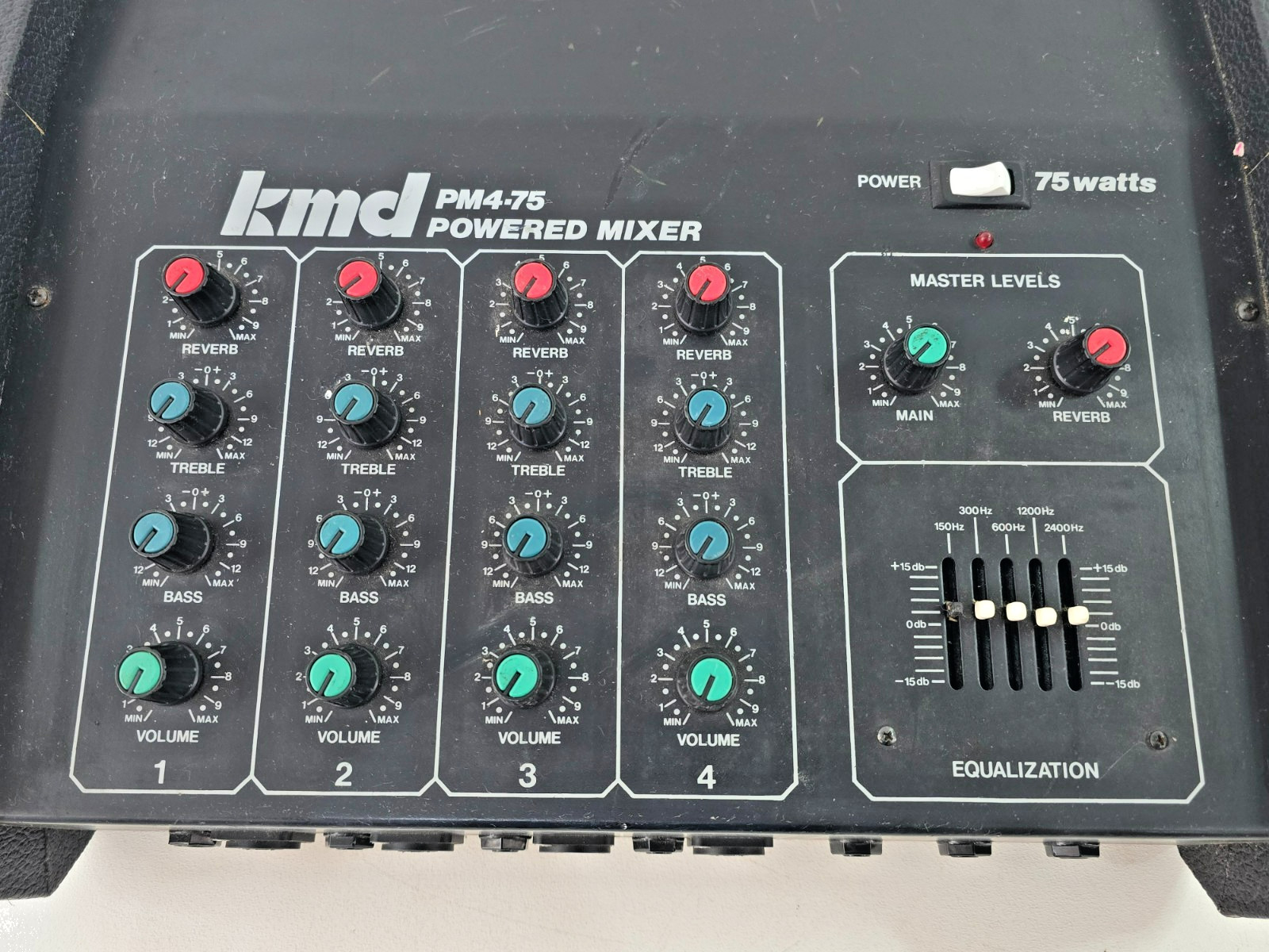 Vintage KMD Powered Mixer Amplifier Model PM4-75 Tested / Works