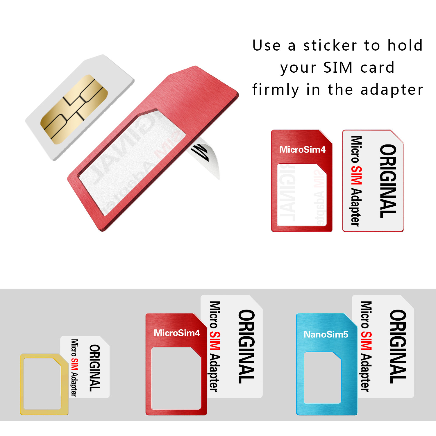 Helect SIM Card Adapter 5-in-1 Nano & Micro SIM Card Adapter Kit Converter