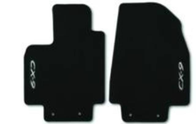 Mazda Factory OEM CX-9 Front Set (2) Carpeted Floor Mats 2007-2015 00008BN04B
