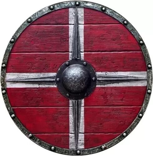 Medieval Warrior Shield Unique cross Round Viking Battle Design Shield Wooden