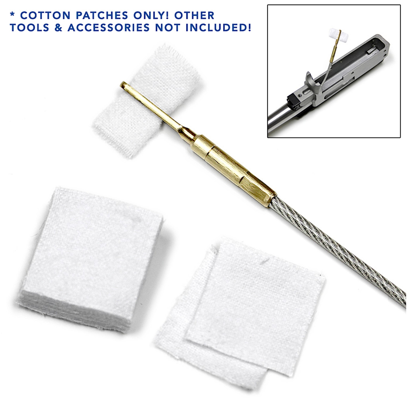 500/1000 Gun Cleaning Patches - Cotton 2.25" Firearm Pistol Maintenance Dry Wipe