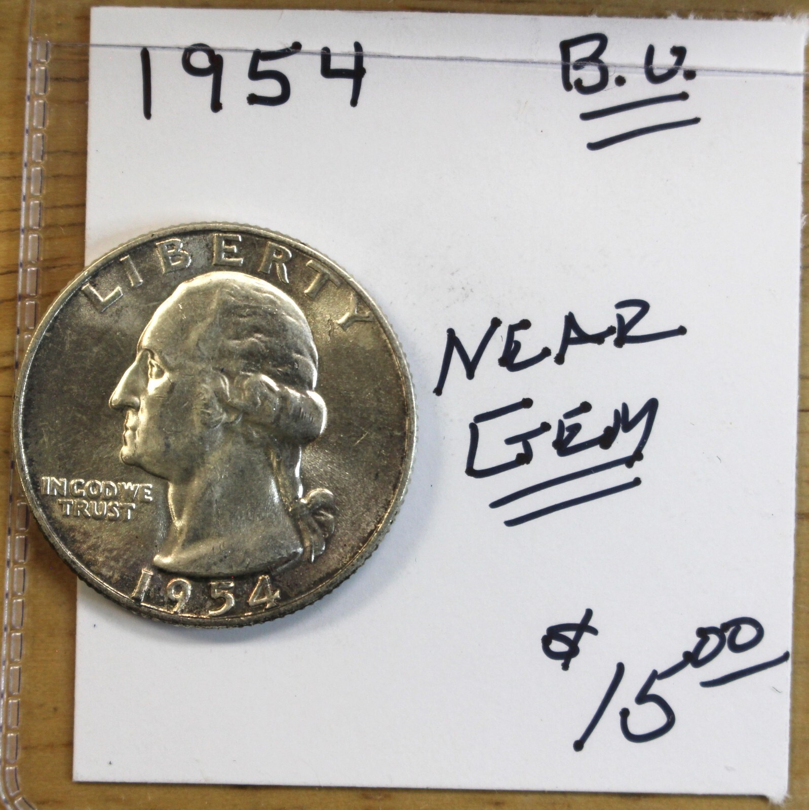 1954 Washington Quarter Near Gem BU