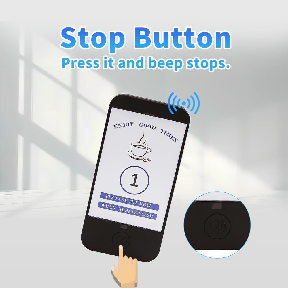 Wireless Restaurant Pager System with 20 Beepers for Efficient Guest Management