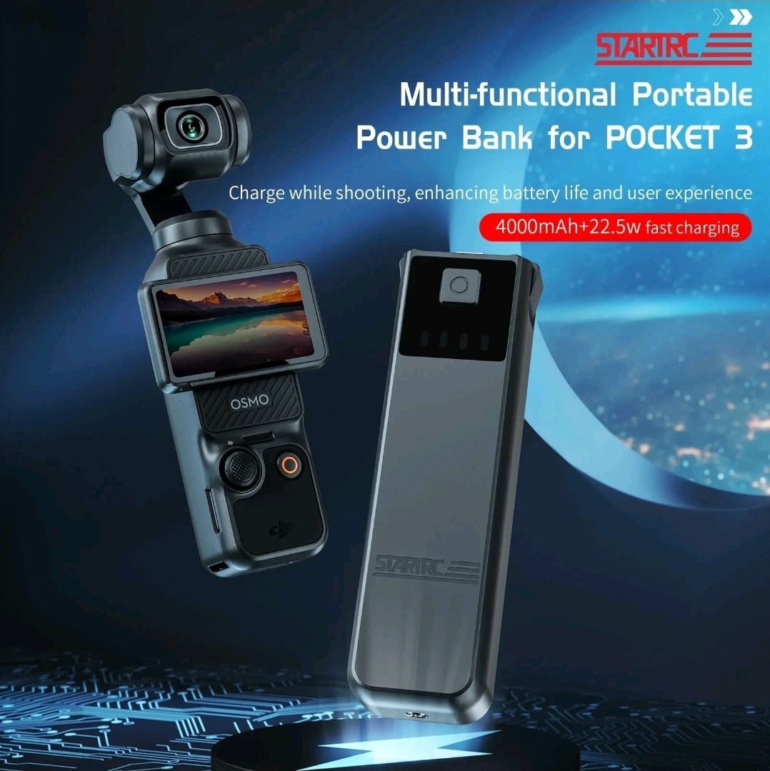STARTRC Handle Portable Power Bank for DJI Osmo Pocket 3 4000Mah Large Capacity