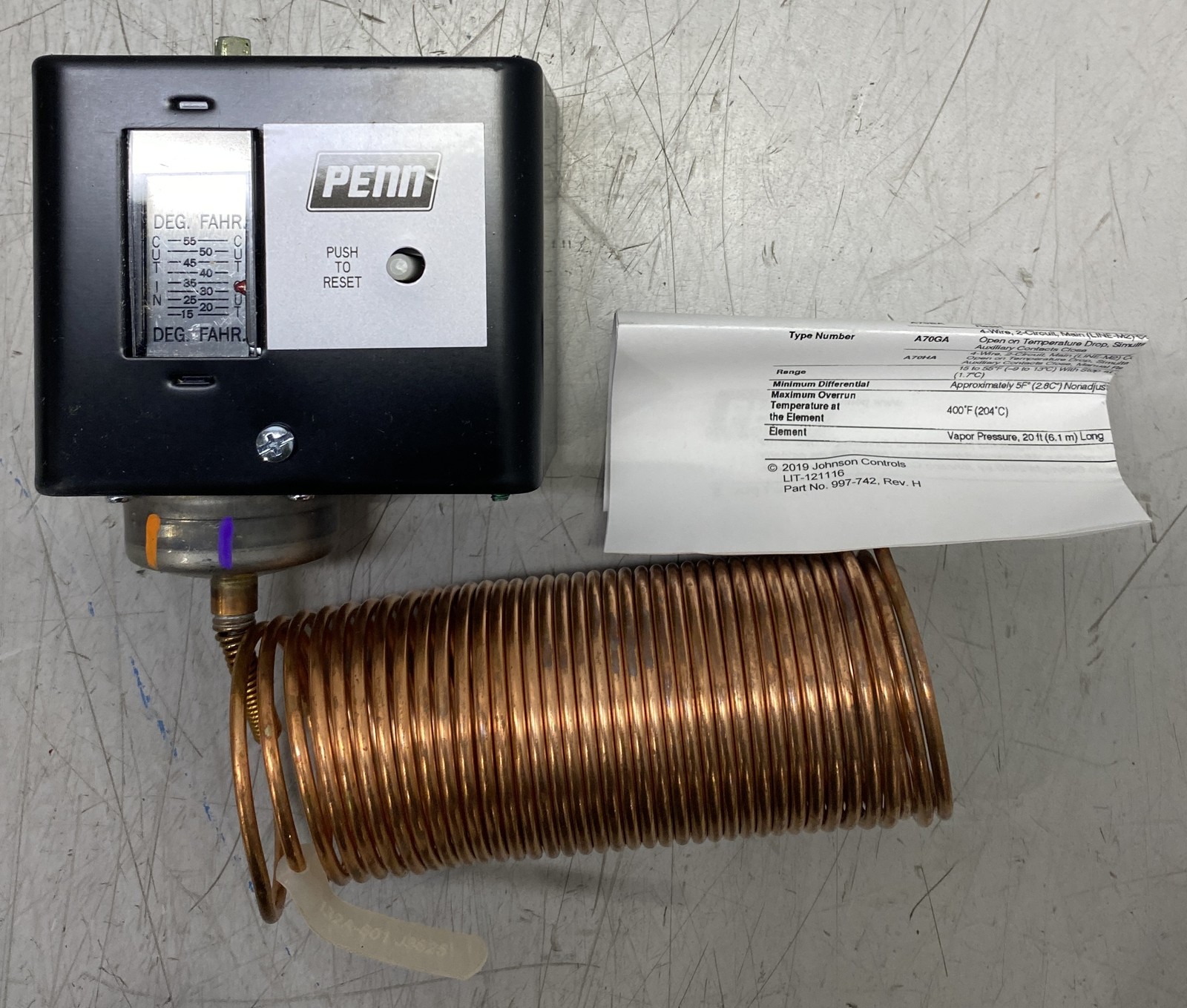 Penn Electronic Thermostat A70HA-1C