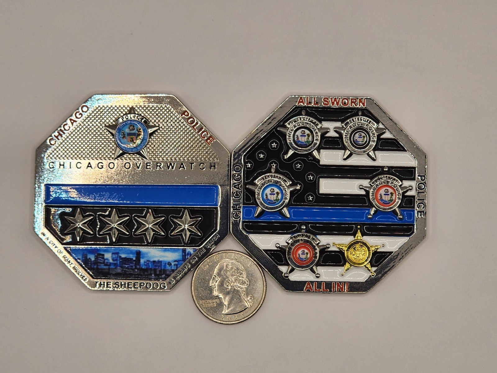 Challenge / Trading Coin Chicago Police Dark City Coin