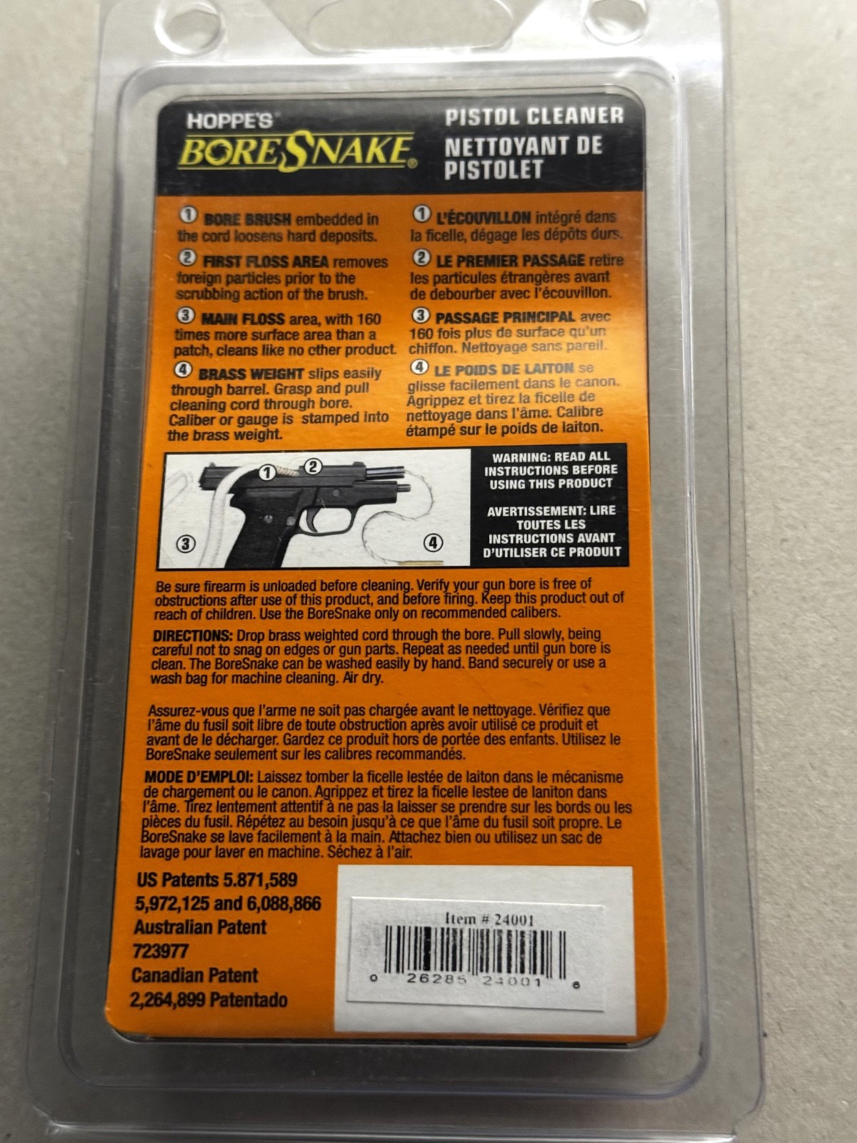Bore Snake .30, .32 Pistol Cleaner New