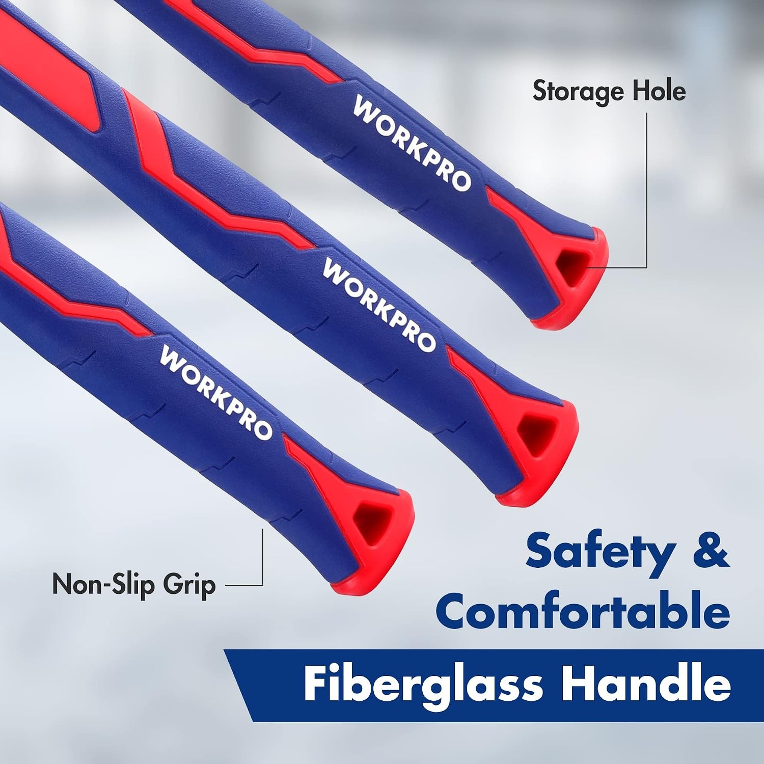 5-Pc Hammer Set: Rubber Mallet, Claw, Ball-Peen, Sledge
