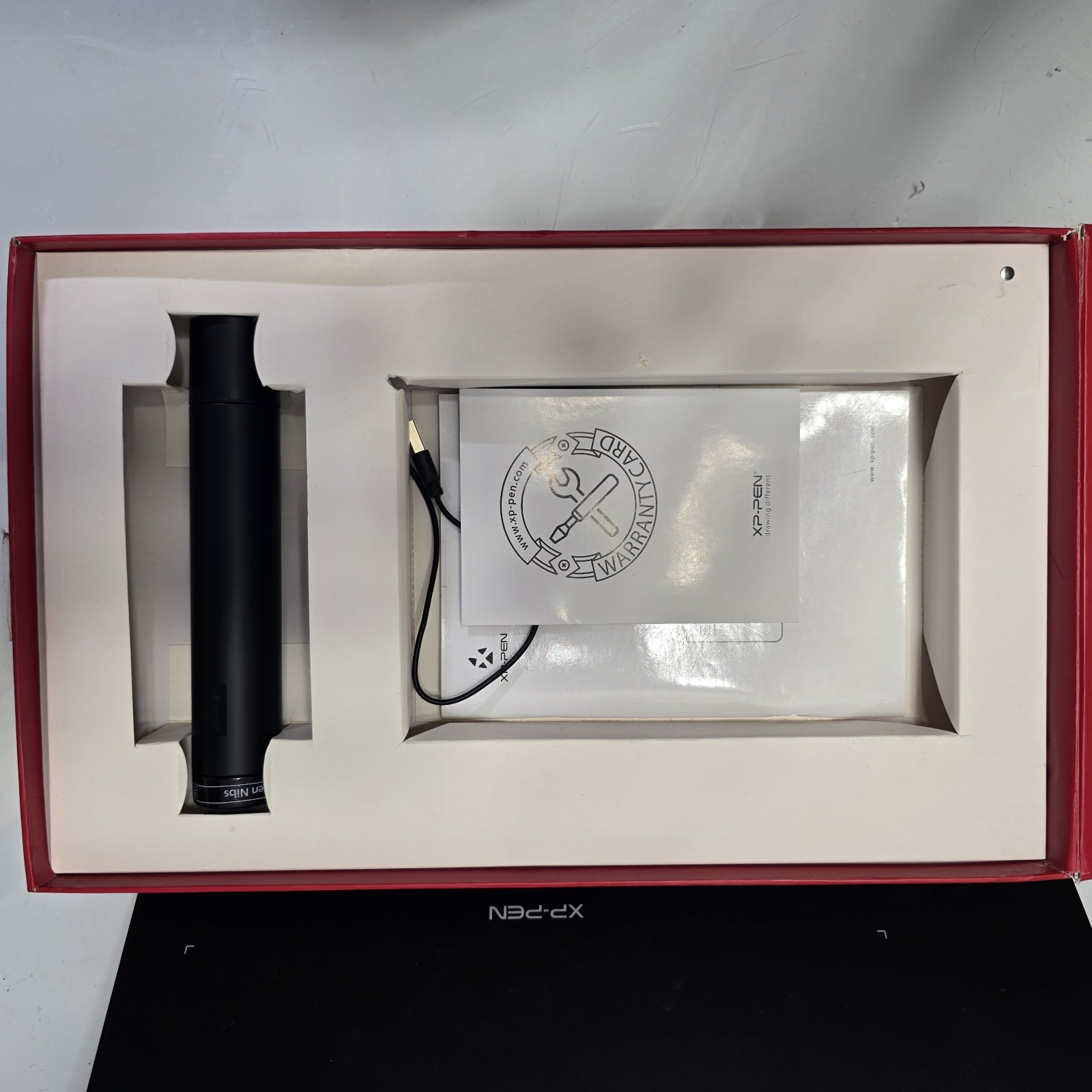 XP-PEN Deco 03 Wireless Graphics Drawing Tablet Tested As-Is Missing Dial Knob .