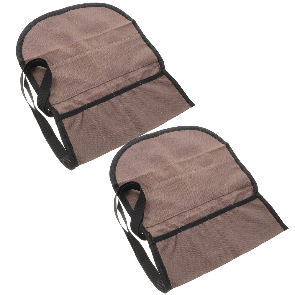 2 Pcs Heavy Duty Canvas Chisel Bag Multi-functional Tool Pocket Organizer
