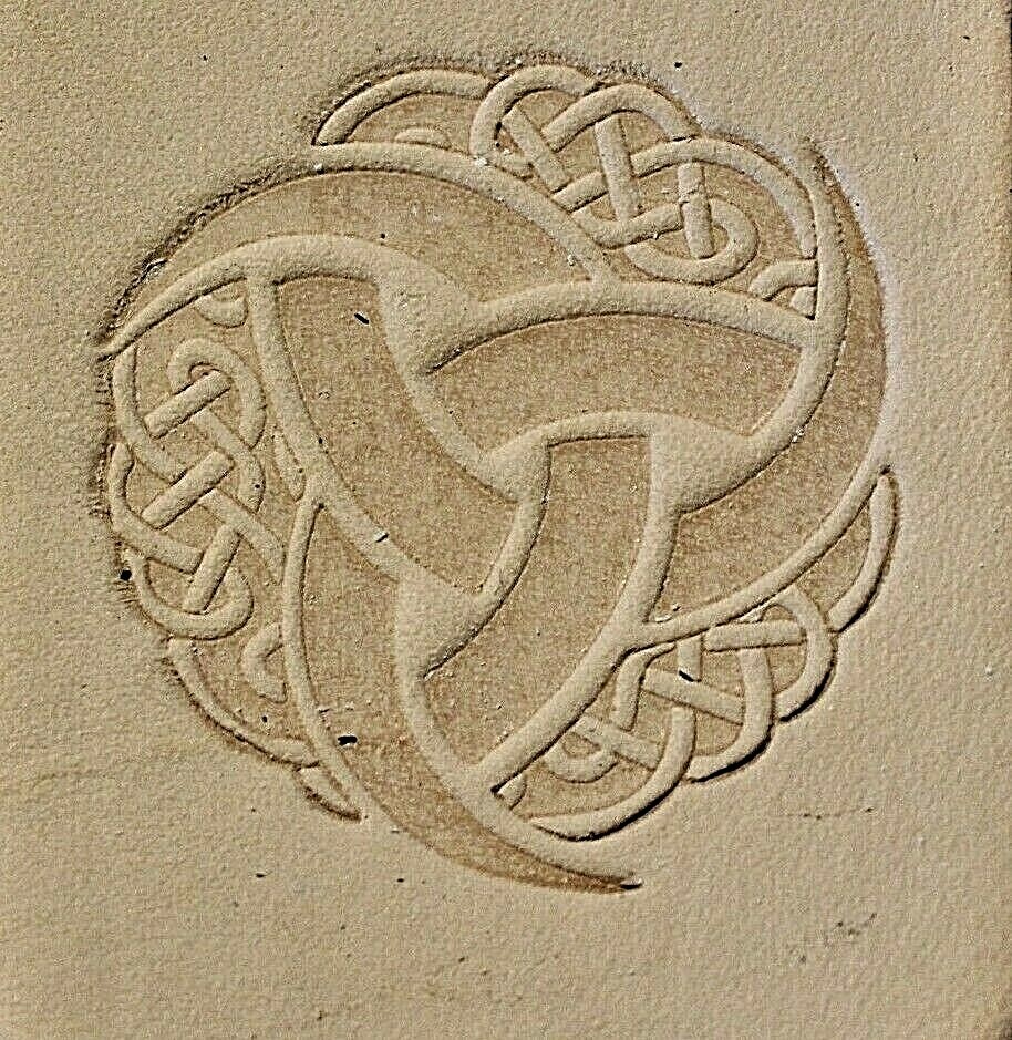 ACRYLIC Leather Embossing Stamp CELTIC DESIGN for Veg Tanned Leather