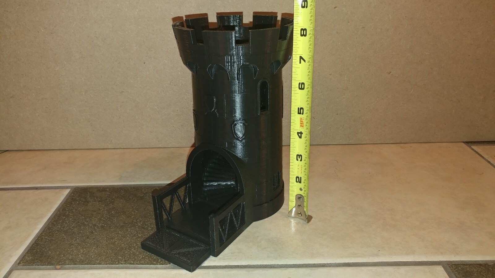 HUGE Dice Tower, OVER 8" TALL! Dice Roller, Dungeons & Dragons, LARGE DICE TOWER
