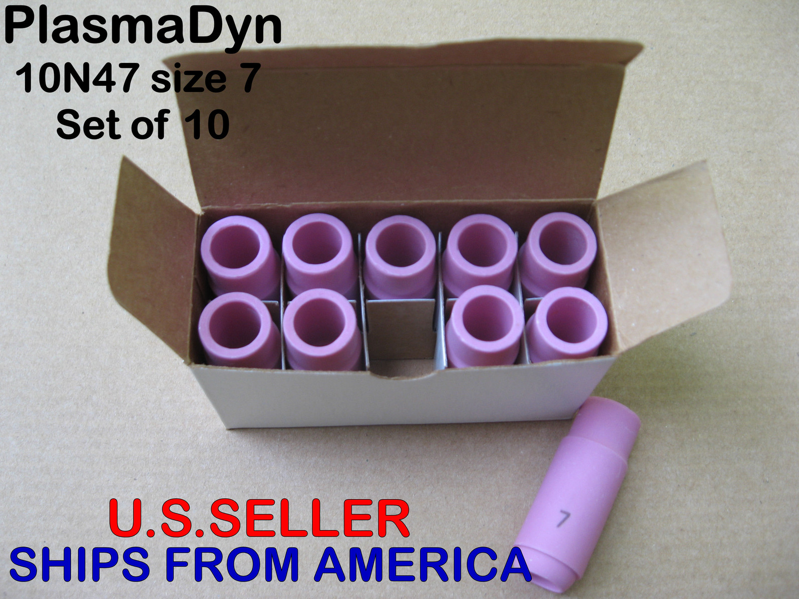 TIG Welding Gas Lens Cup *10N47 #7 *Set of 10 *SHIPS FROM America *U.S. Seller