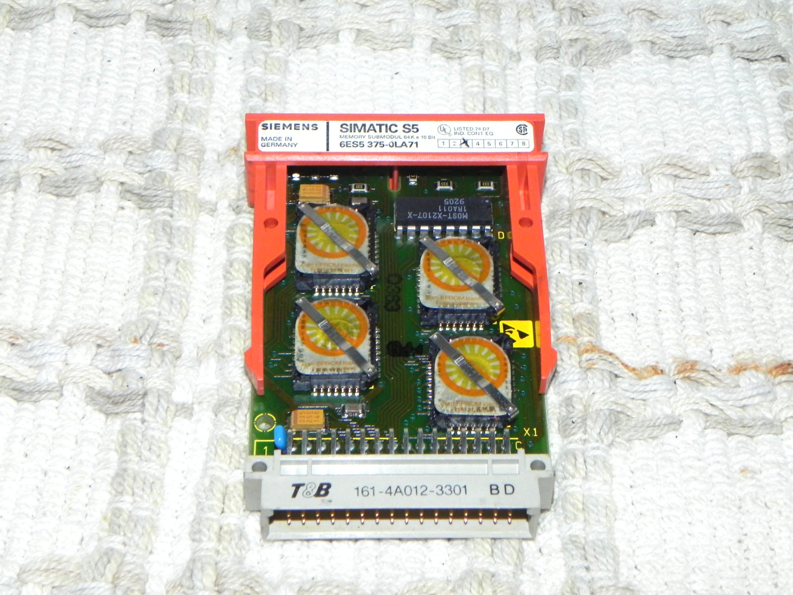 Siemens Simatic S5 Memory Submodule 6ES5 375-0LA71 128KB EPROM Has program on it