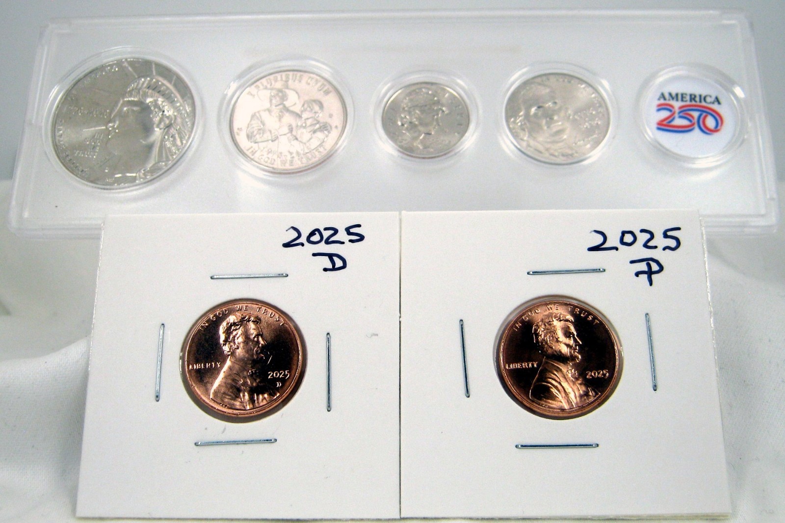 2026 P & D U.S. Mint Semiquicentennial Coin Set w/2025 P-D Cents GEM BU MS 63-66