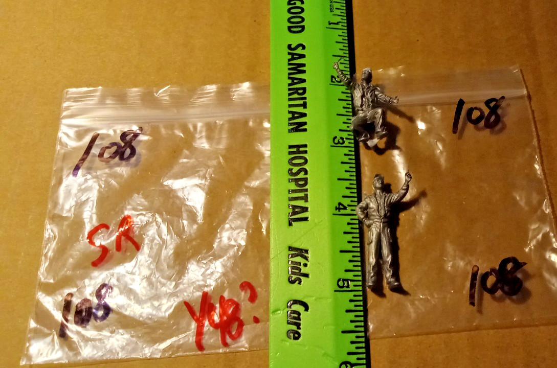 Two (2)  Military Figure scale unknown  Parts only # 108 !!!!!!!!!!!!!!!!!!