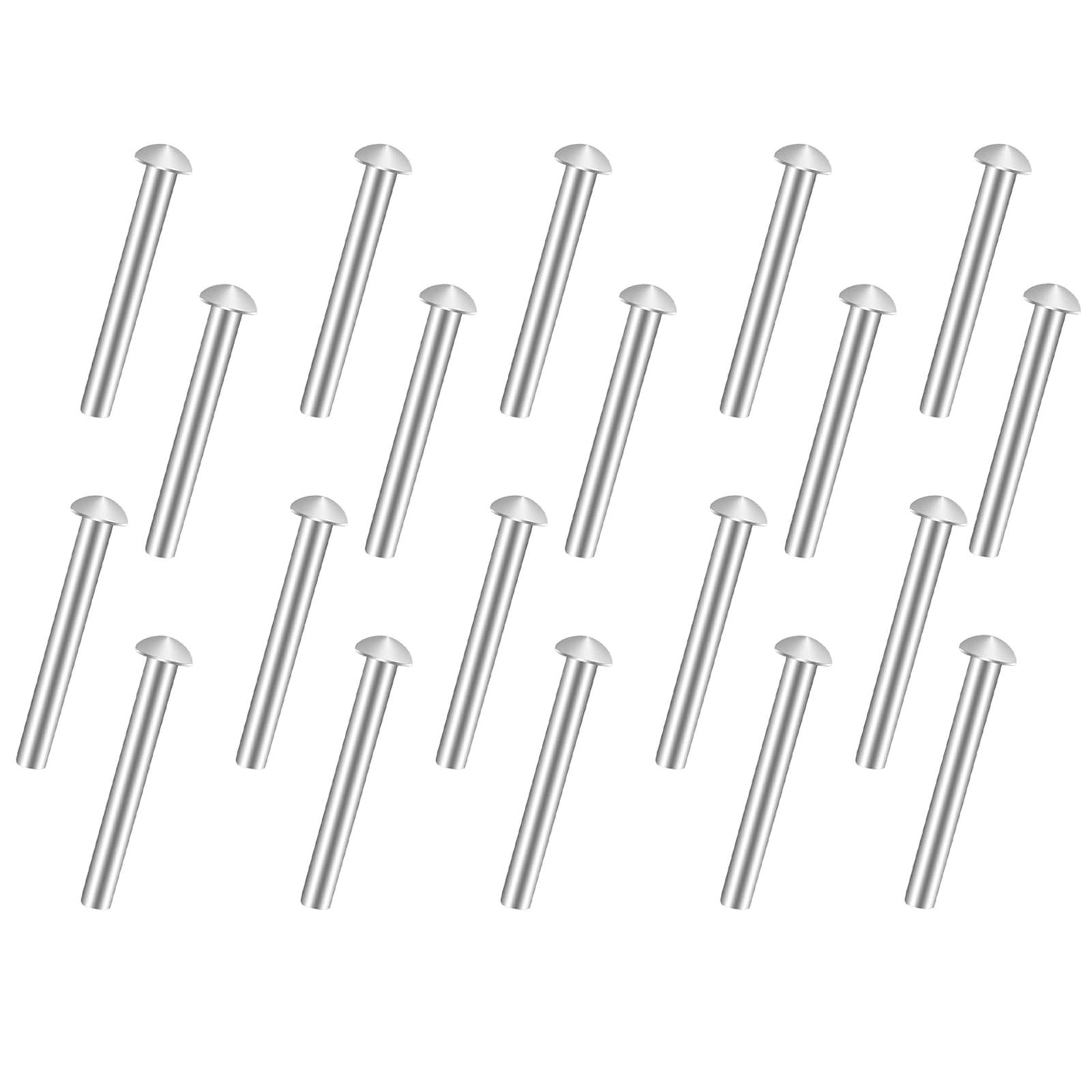20Pcs Rivets for Spade Handle, Solid Rivet Tool, Round Head Aluminum Rivets,...