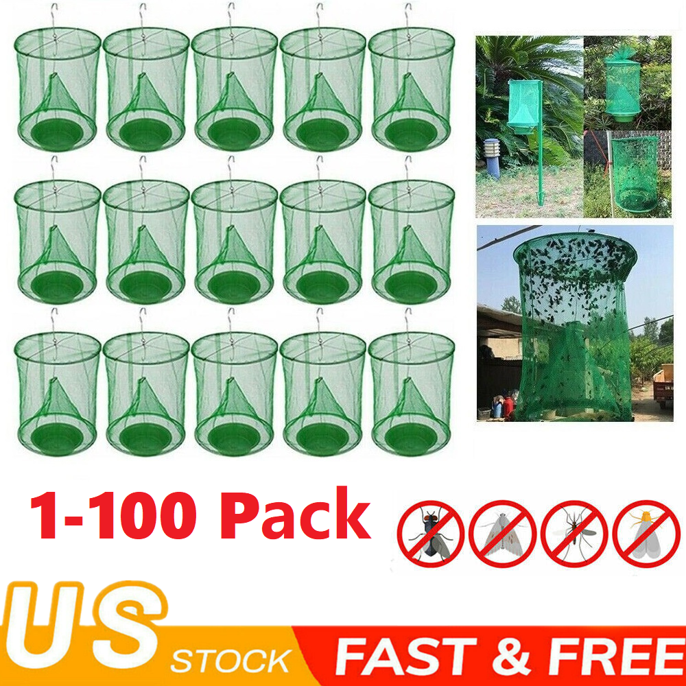 Fly Trap Ranch Reusable Catcher Killer Cage Net Pest Bug Catch Hanging Horse Lot