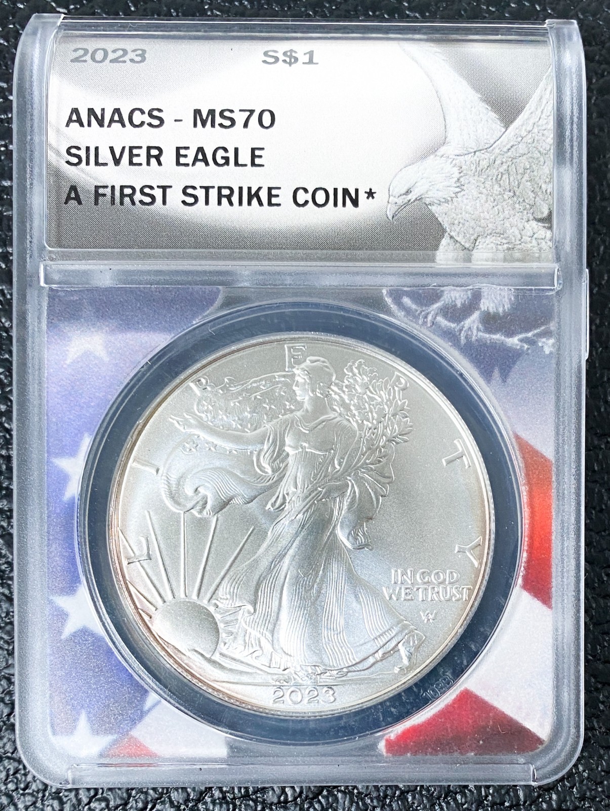 2023 American Eagle Dollar 1 Oz 999 Silver First Strike ANACS MS70 RANDOM SELECT