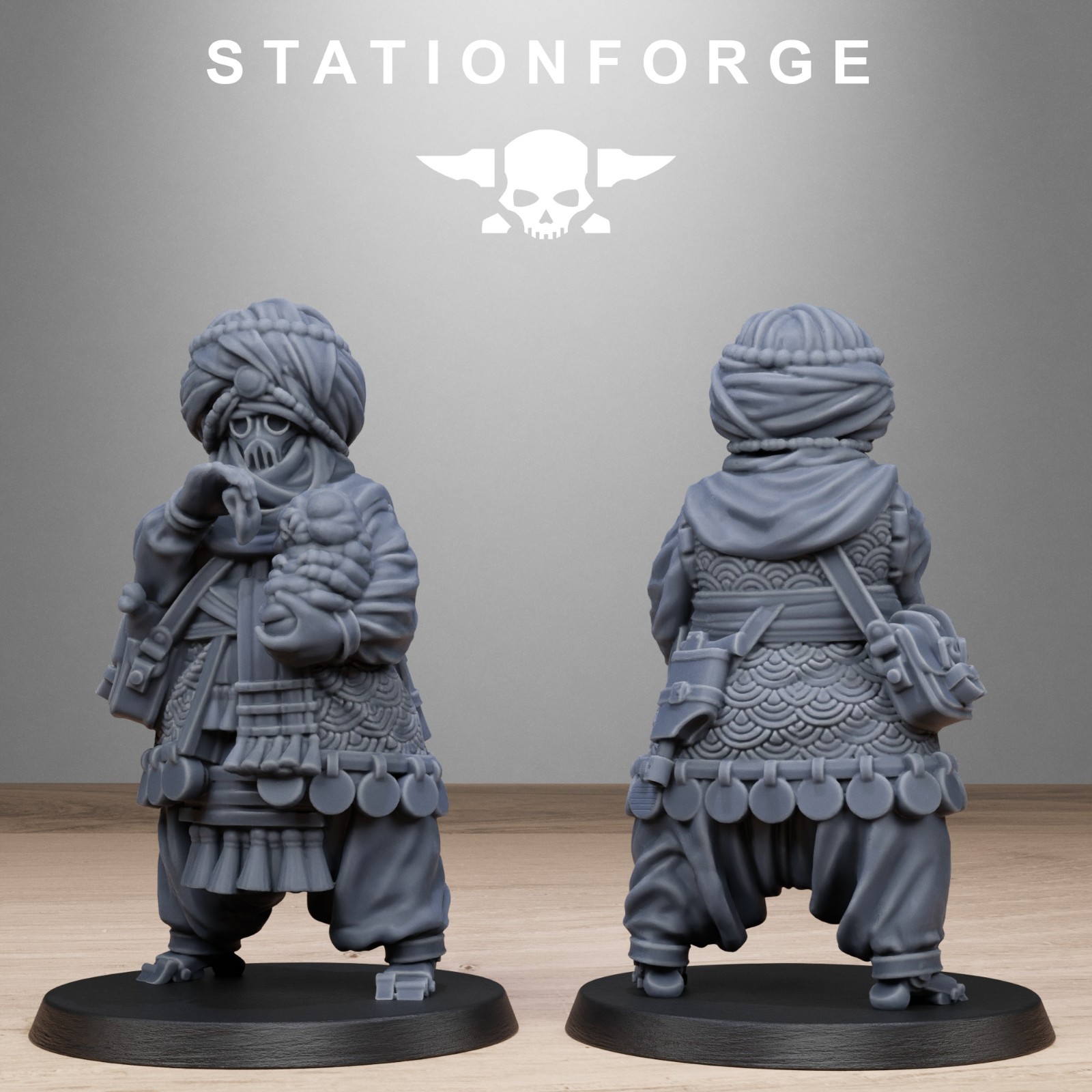 GrimCorp Scrap operatives from Station Forge 32mm.