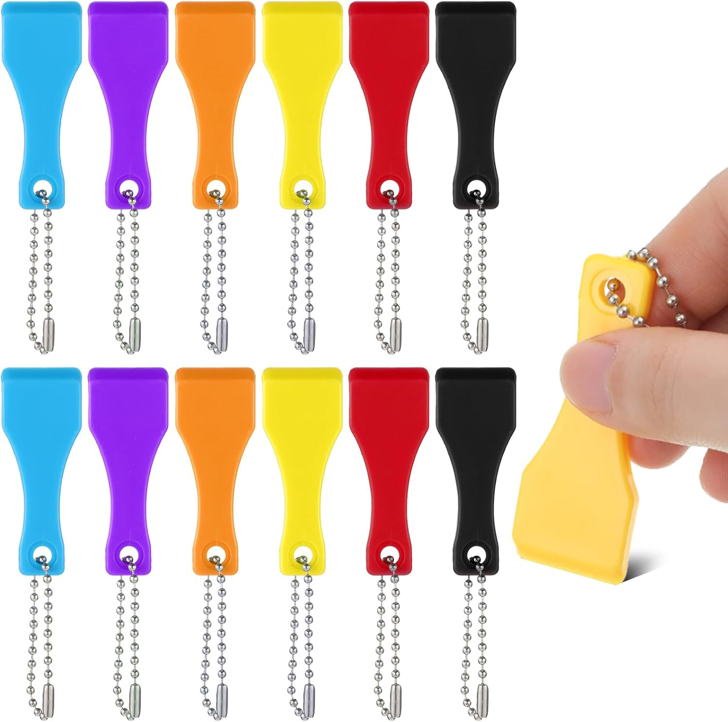 12PCS Lottery Ticket Scratcher Tool, Plastic Tickets Scratcher Tools, Multi Colo