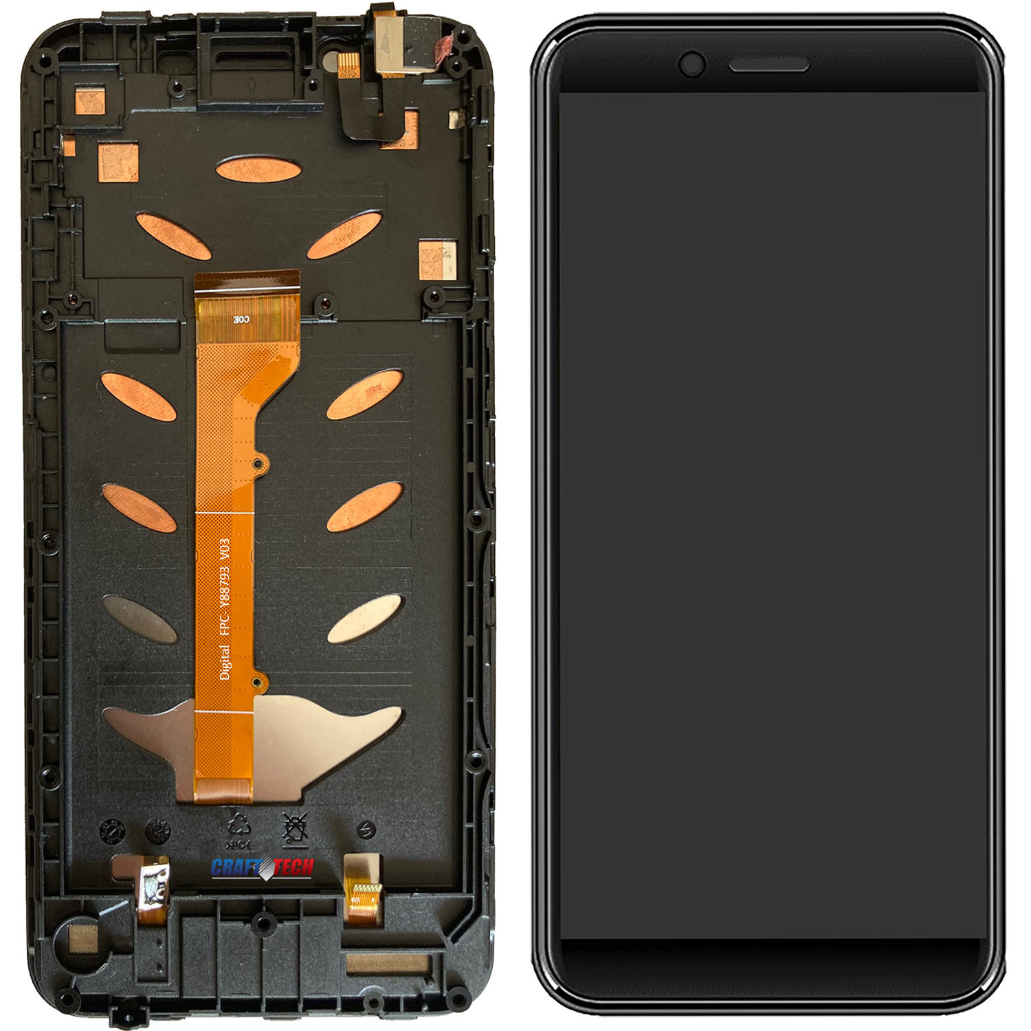 FOR BLU C5L MAX LCD 5.7" Display Touch Screen Digitizer + Front housing