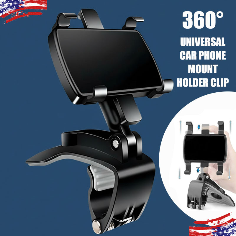 360° Car Phone Mount Holder Clip For Cell Phone Samsung Galaxy iPhone Universal