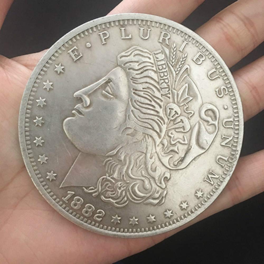 blue-ther Jumbo Copper Morgan Dollar (7cm) Stage Magic Tricks Coin 7cm