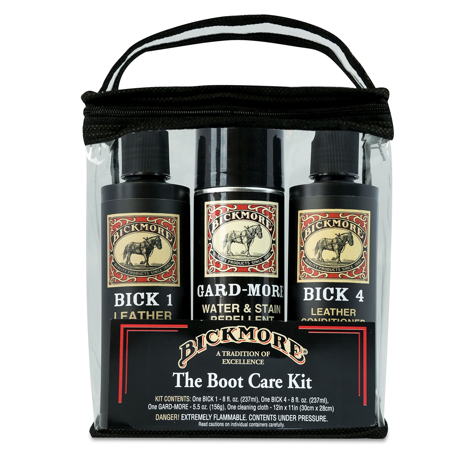Bickmore Boot Care Kit - Bick 1 Bick 4  Gard-More - Leather Lotion Cleaner