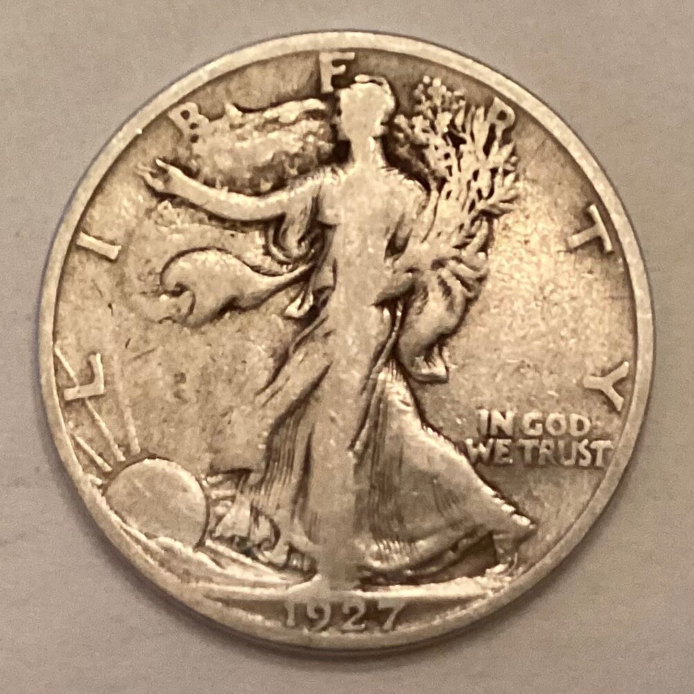 1927 S Walking Liberty Half Dollar cd -