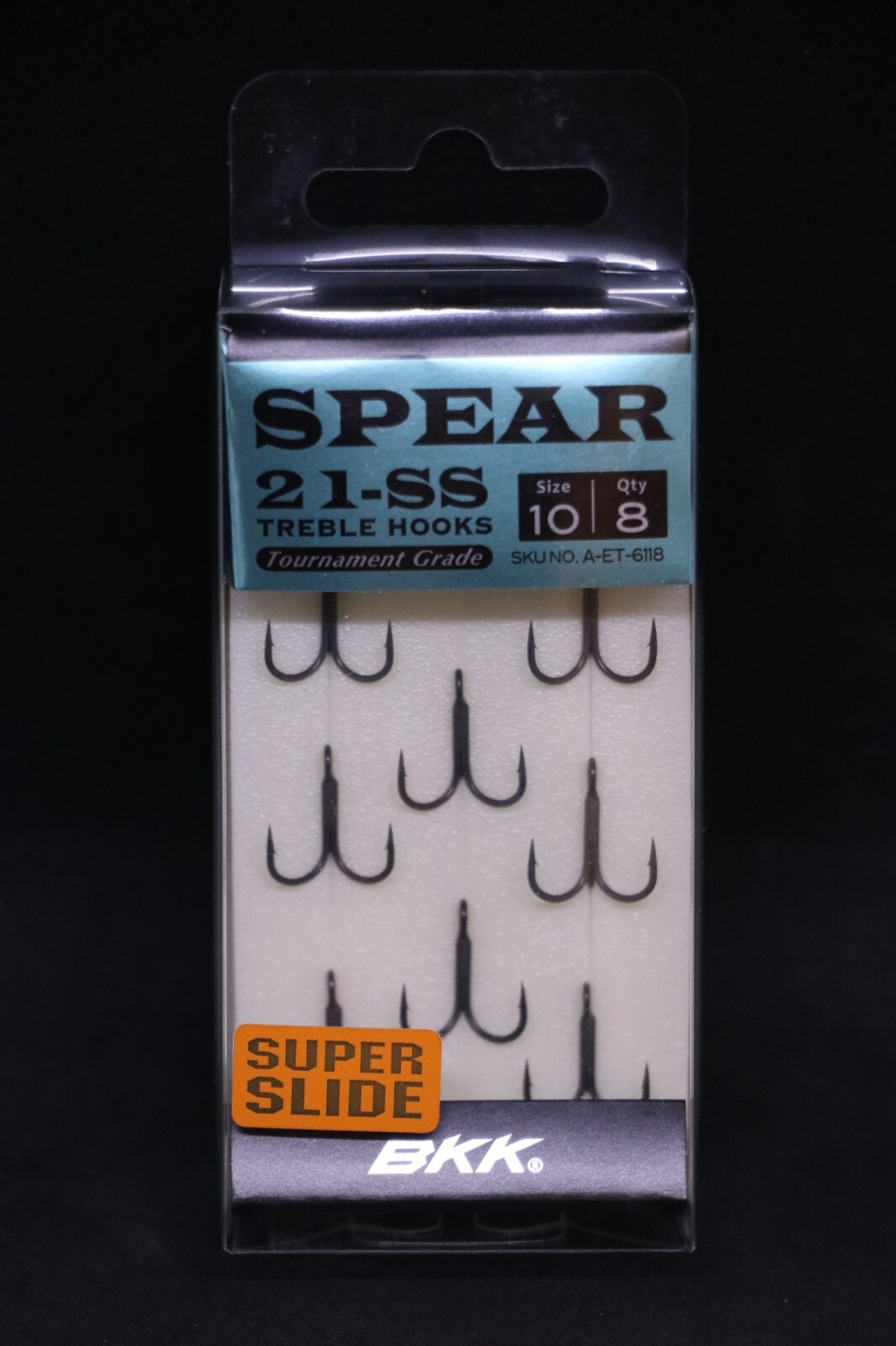 BKK Spear-21 SS Treble Hooks - Size 10 - Super Slide Carbon Steel Hook