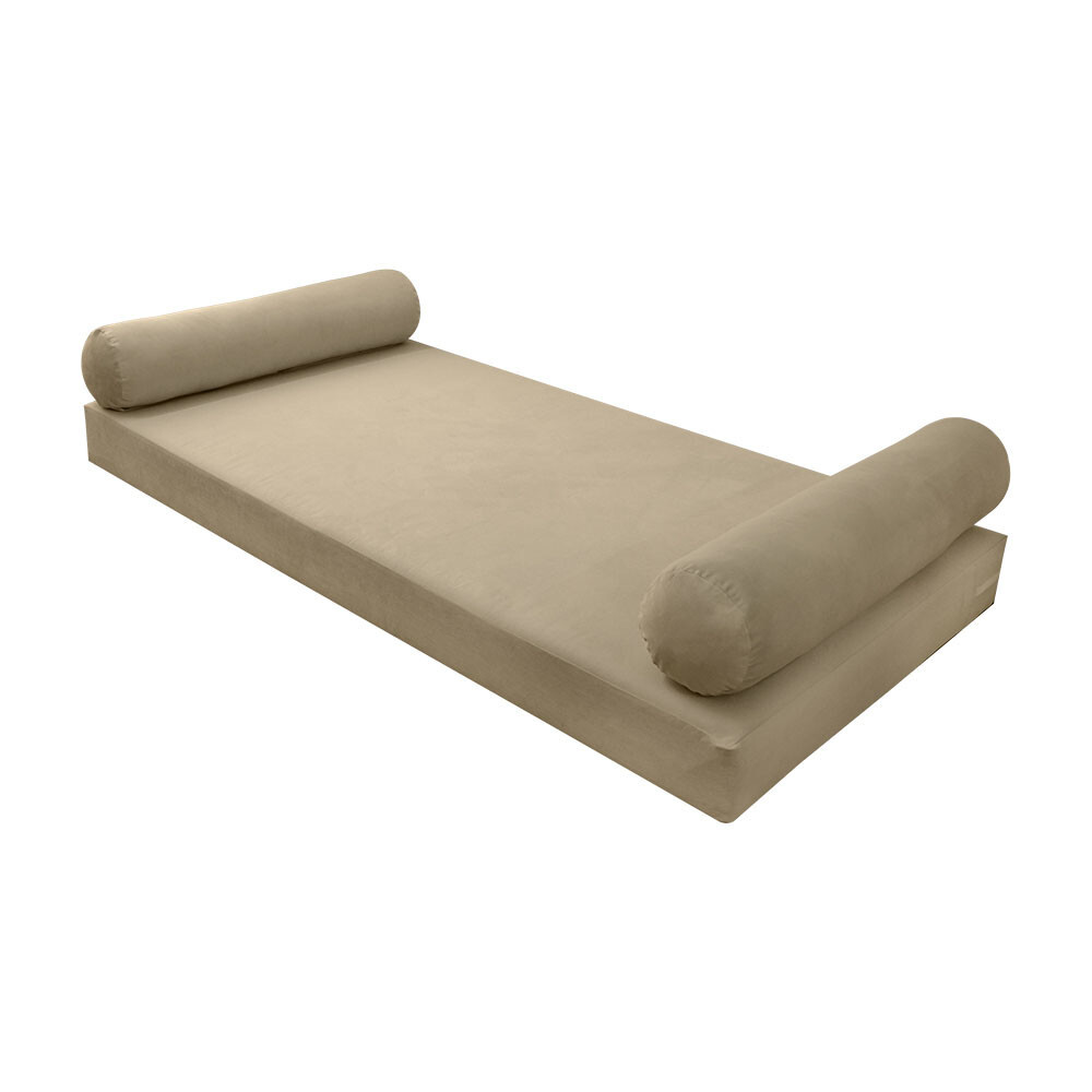 SLIPCOVER ONLY S.V5 Velvet Indoor Daybed Mattress Pillow KnifeEdge Twin-XL AD304