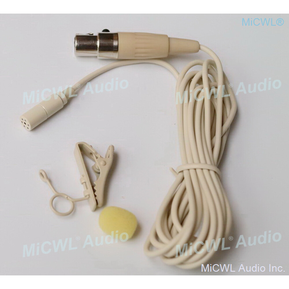 Tie Clip Lavalier Microphone for Shure Wireless Belt System mini 4Pin TA4F
