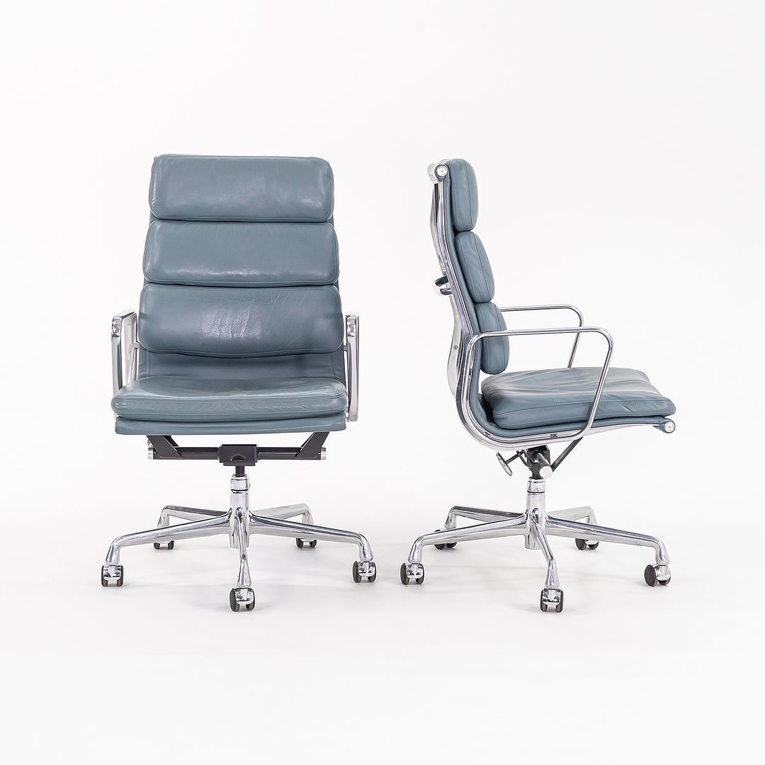 2005 Herman Miller Eames Soft Pad Executive Desk Chair in Blue Leather 15x Avail