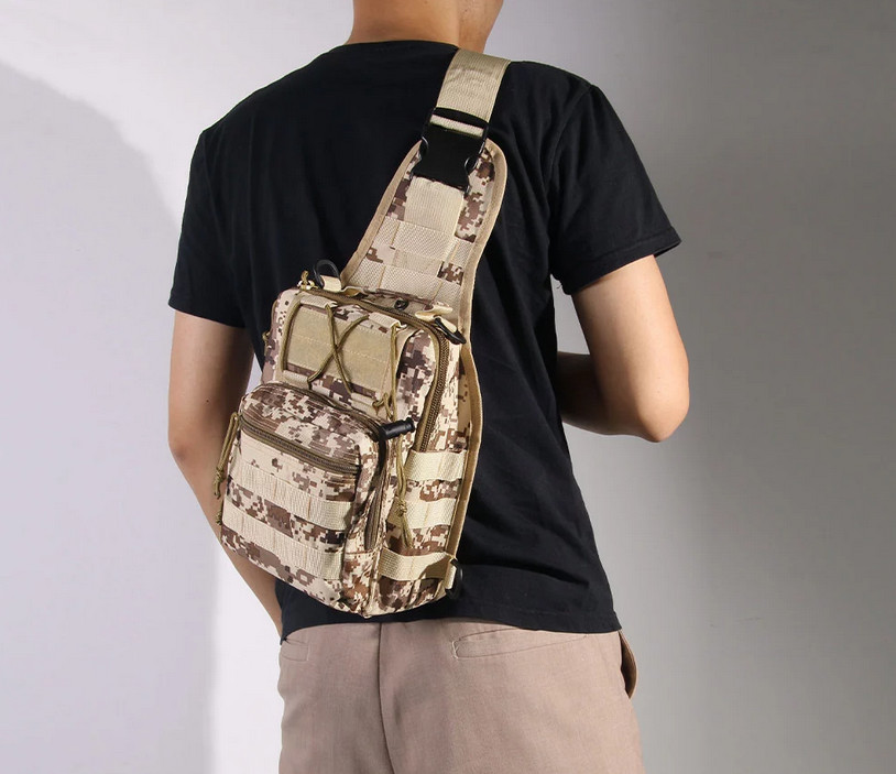 JBvalu Fishing Tackle Bag/Shoulder Backpack Cross-Body Sling, GRAY CAMO💎