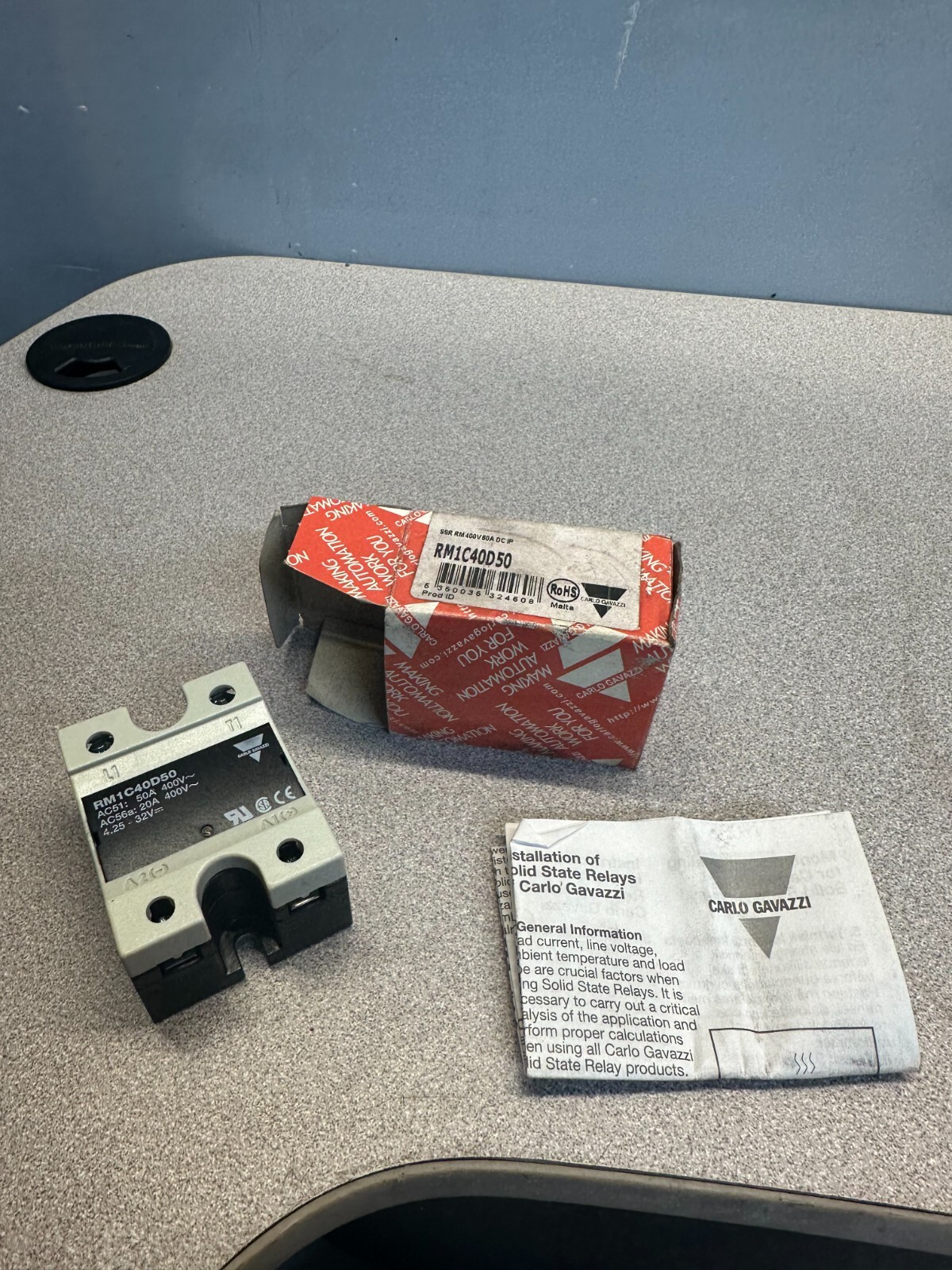 Carlo Gavazzi RM1C40D50 Solid State Relay 4.25-32V. BRAND NEW. FREE SHIPPING.