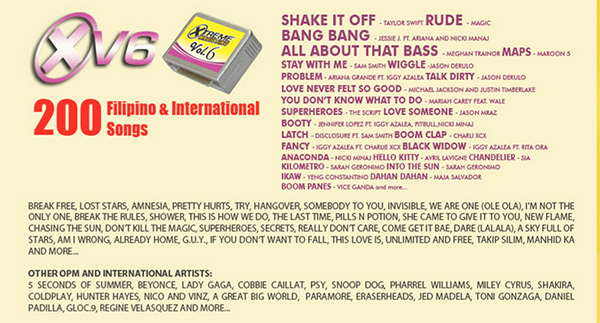 MAGIC SING XTREME VOL6. TAGALOG SONGCHIP 200 SONGS TAGALOG/ENGLISH ET23KH, ET25K