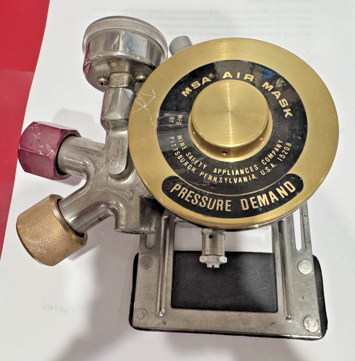 MSA 401 SCBA Regulator – Upgraded to Ultra Elite 1 – Belt Mounted – For Parts/Tr