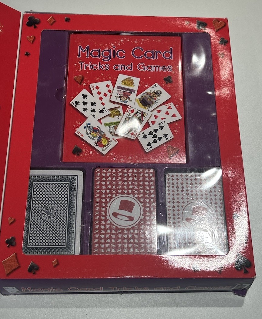 Magic Card Tricks & Game SET KIT + Tutorial Book 142 CARDS Fun for Kids Children