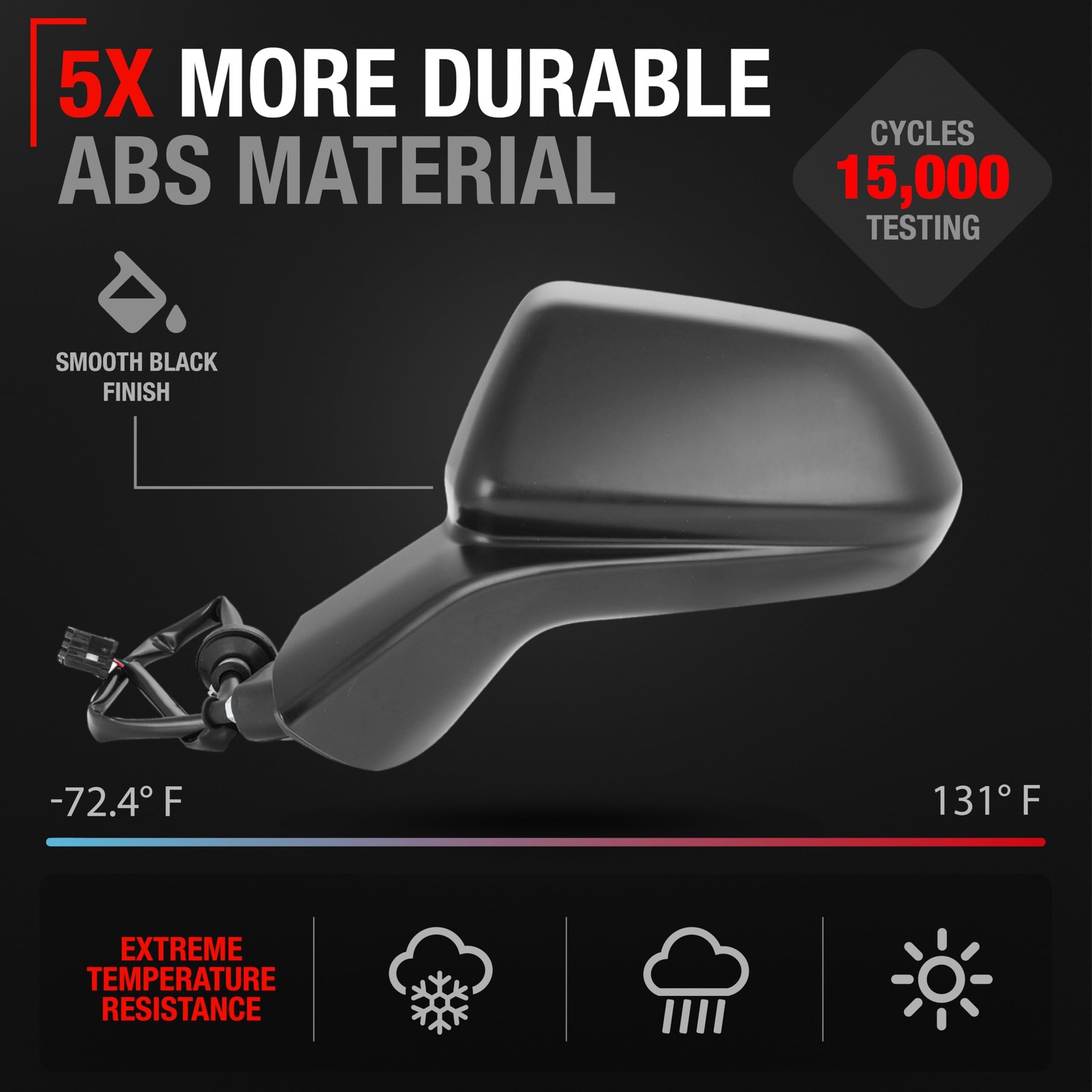 Chevrolet Camaro Driver Side Mirror Replacement - Powered Adjustment, Non-Fol...