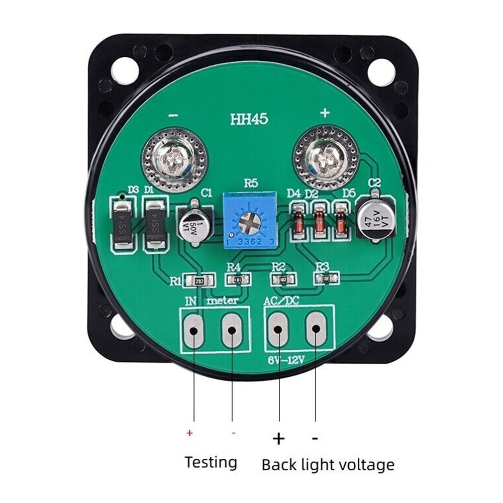 Sleek Design 45mm VU Level Meter with Integrated Driver Board Lighting
