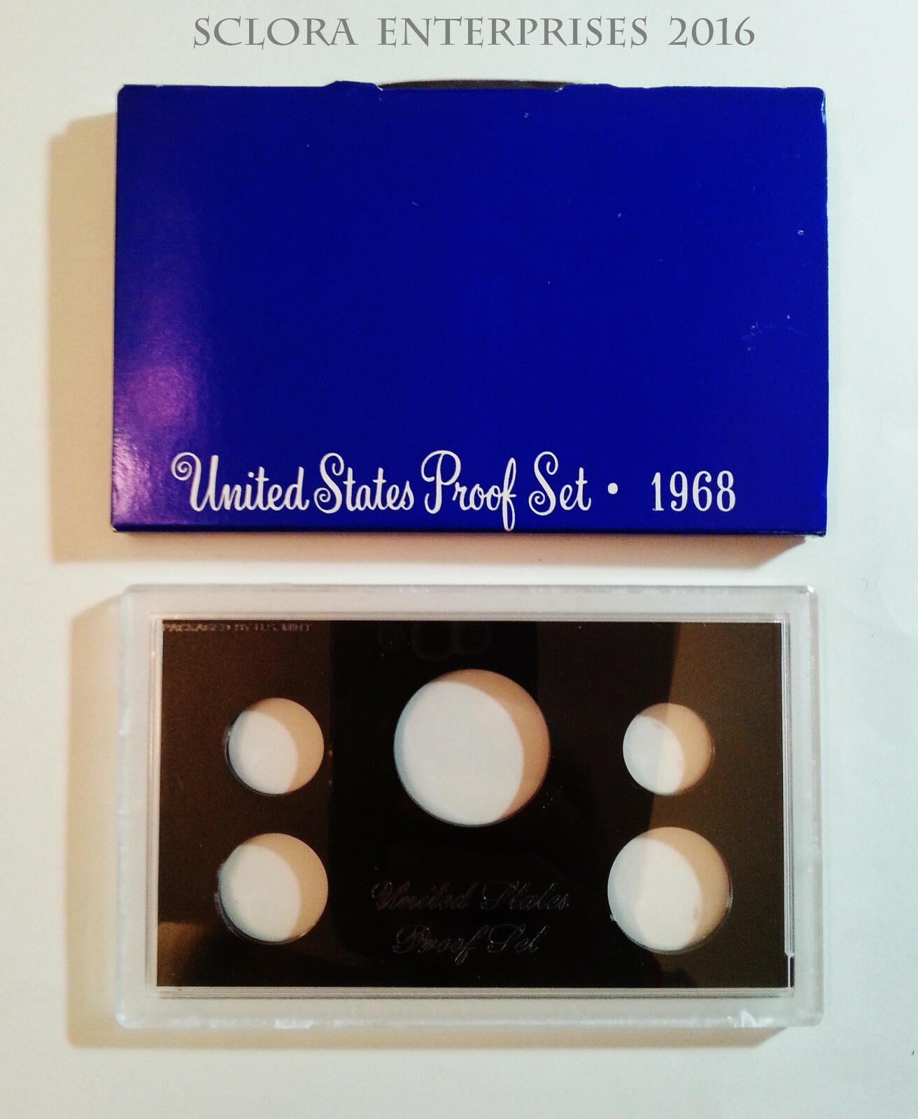 1968 Proof Set Box & Lens ONLY *NO COINS*