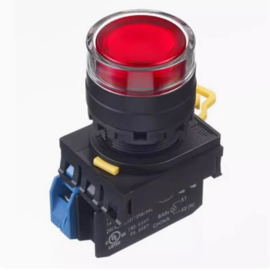 1PC NEW IDEC Self-reset button switch without light YW1L-MF2E10 red 1NO #LL