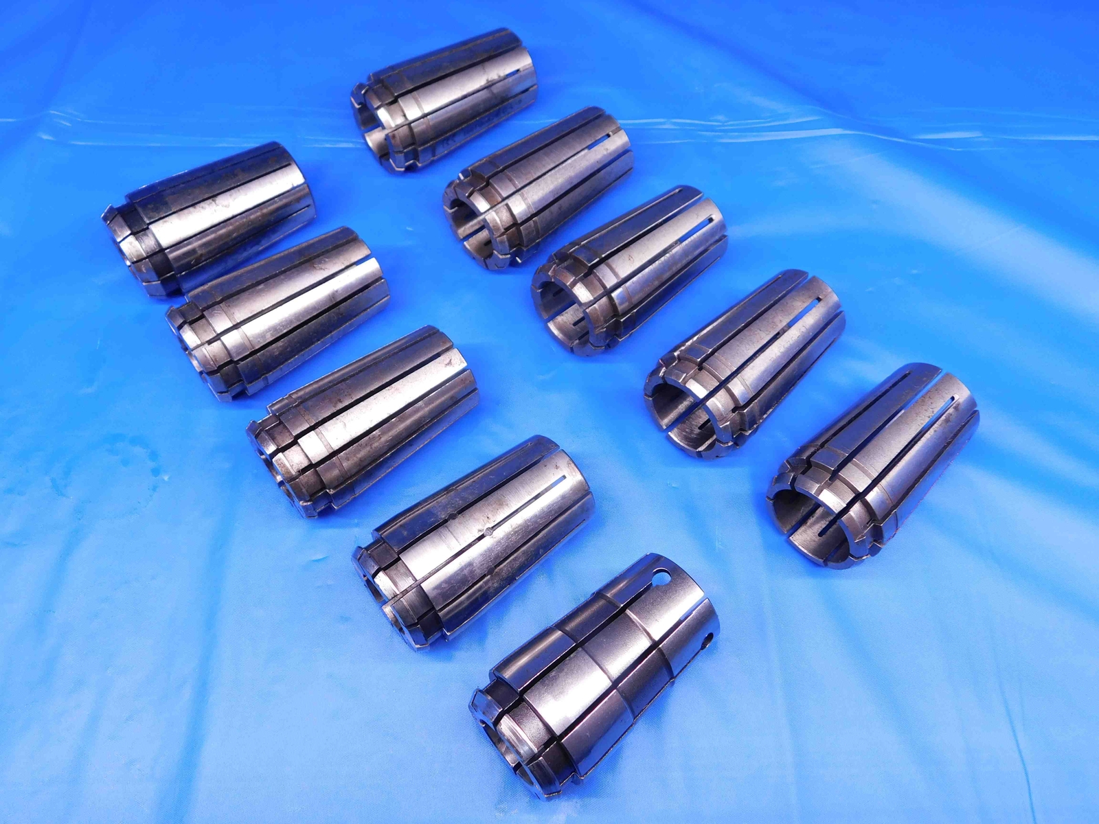 10 PCS LOT OF TG100 COLLETS SIZES RANGE FROM 39/64 UP TO 63/64 IN 64th INTERVALS