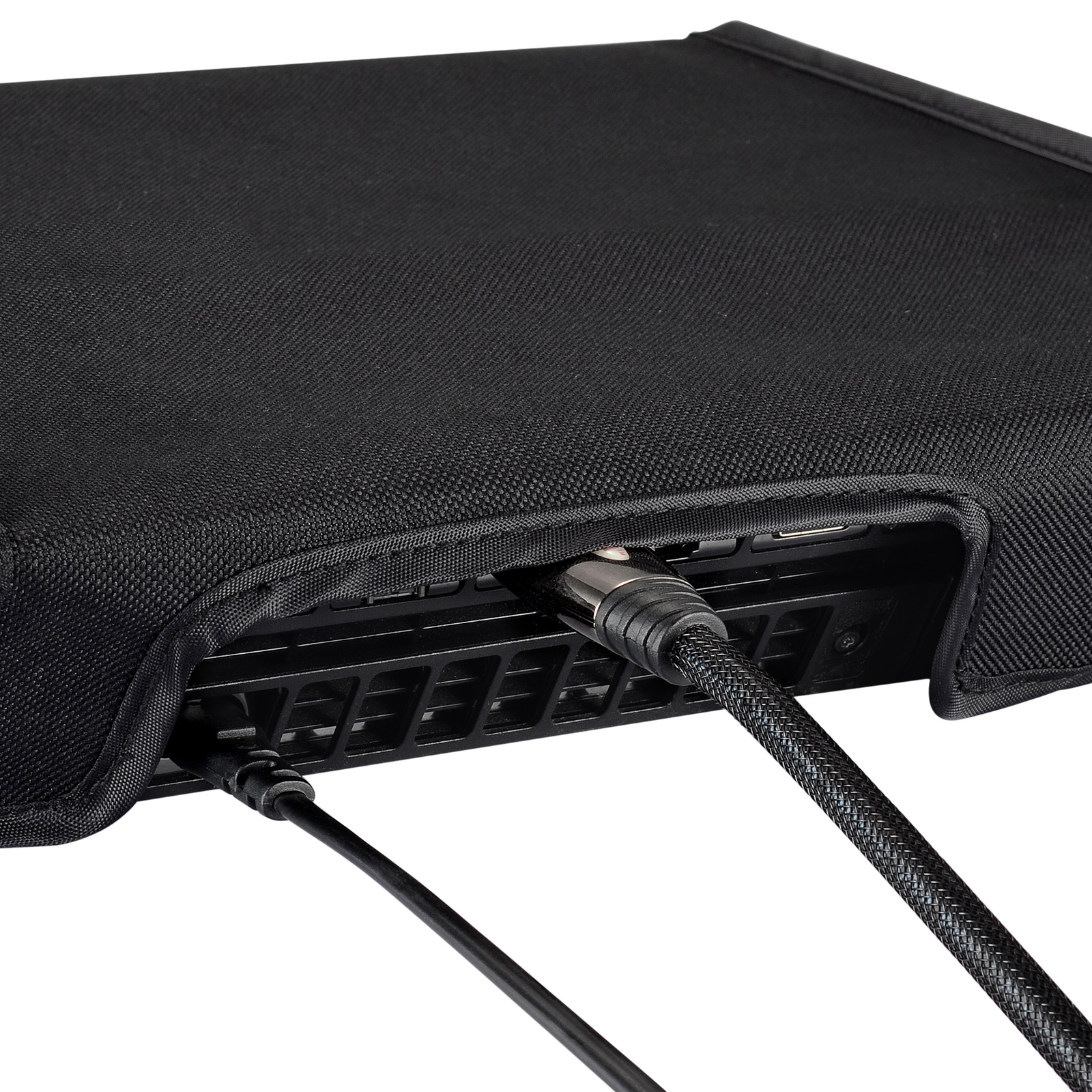 Black Nylon Horizontal Protector Dust Guard Cover for PS4 Console