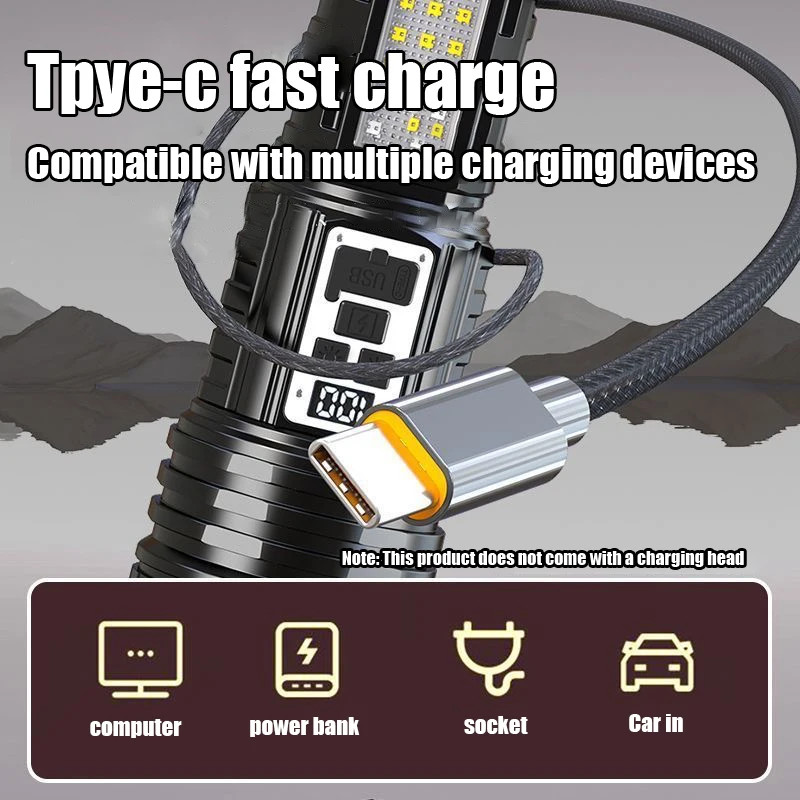 19000000LM Most Powerful Flashlight High Power Rechargeable Led Flashlight US