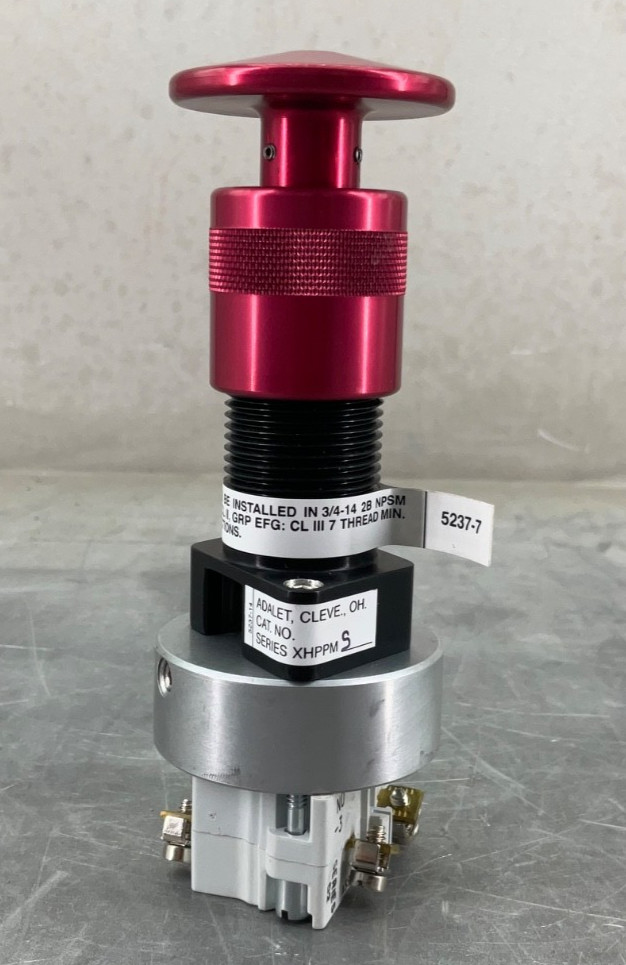 ADALET XHPPMS EXPL PROOF DEVICE PUSHBUTTON MAINTAINED PANEL MNT SHORT BARREL RED