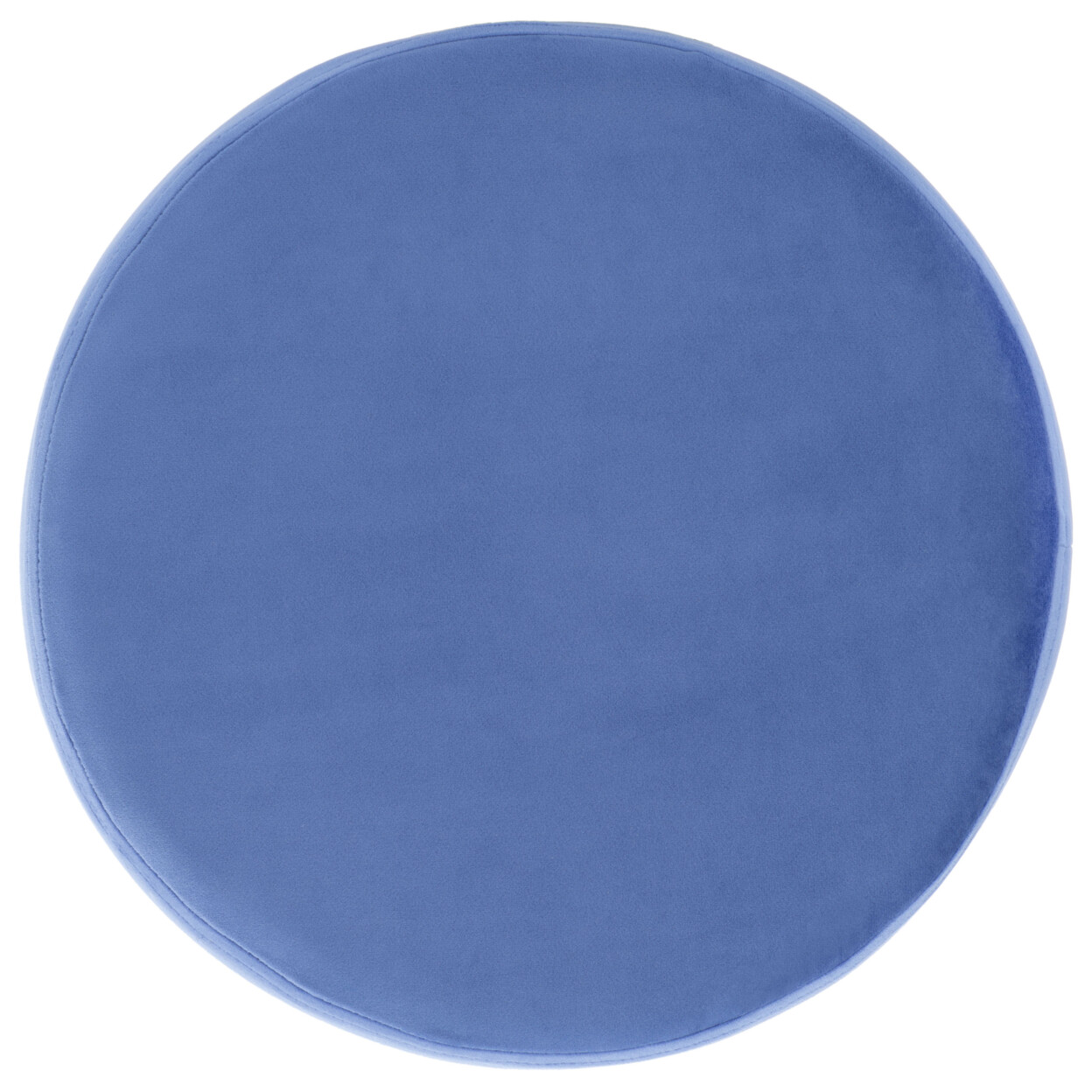 SAFAVIEH Abrea Round Ottoman | Steel Blue / Gold |