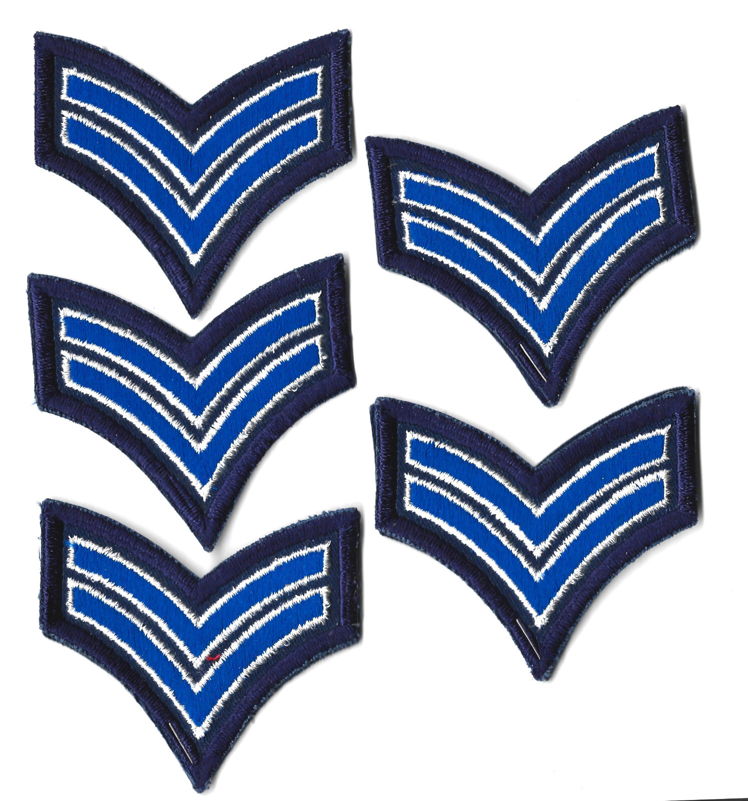 8 Patches BLUE STRIPES Embroidered Uniform Insignia Police Security Military